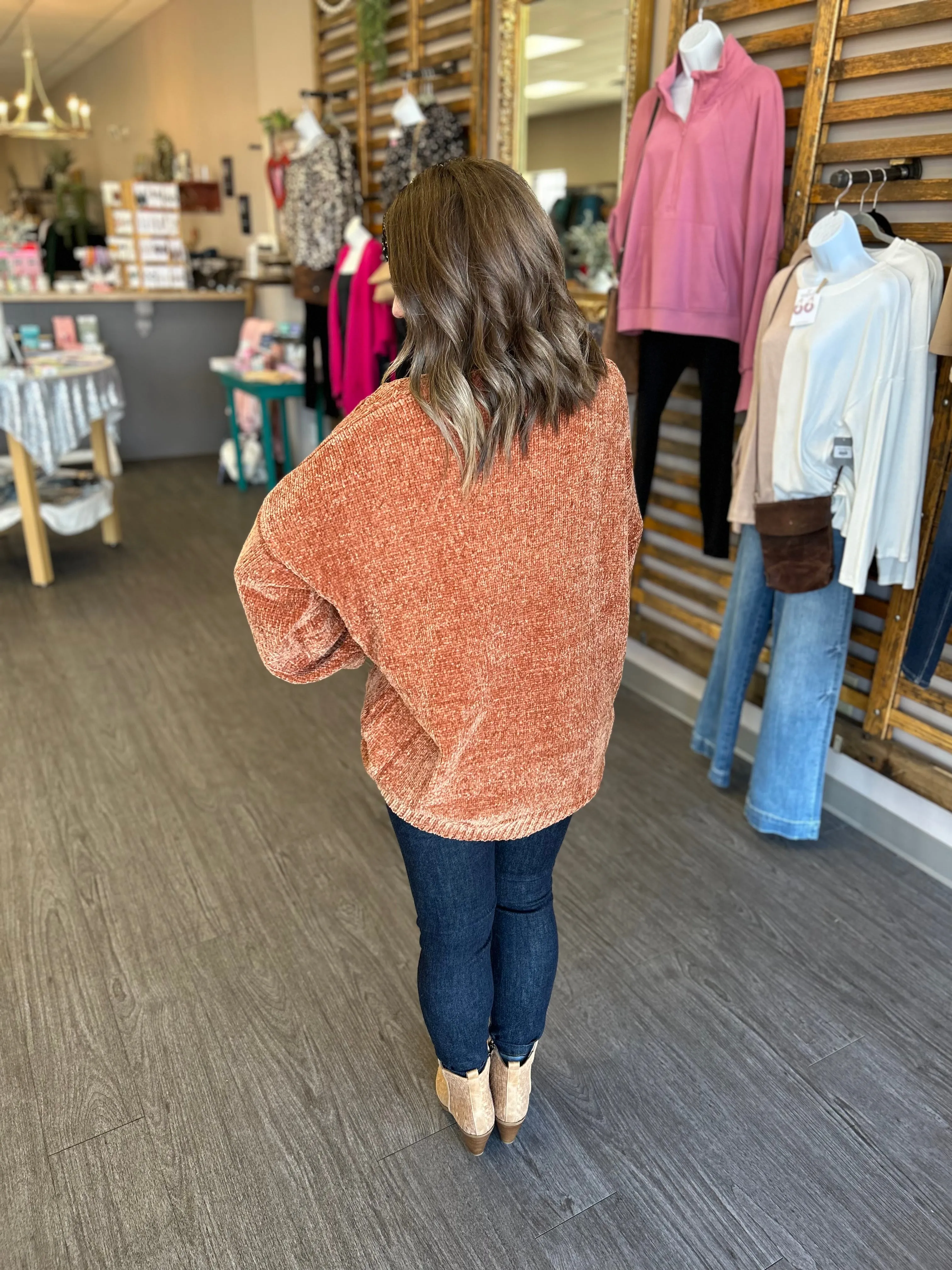 Chestnut Cable Knit Sweater