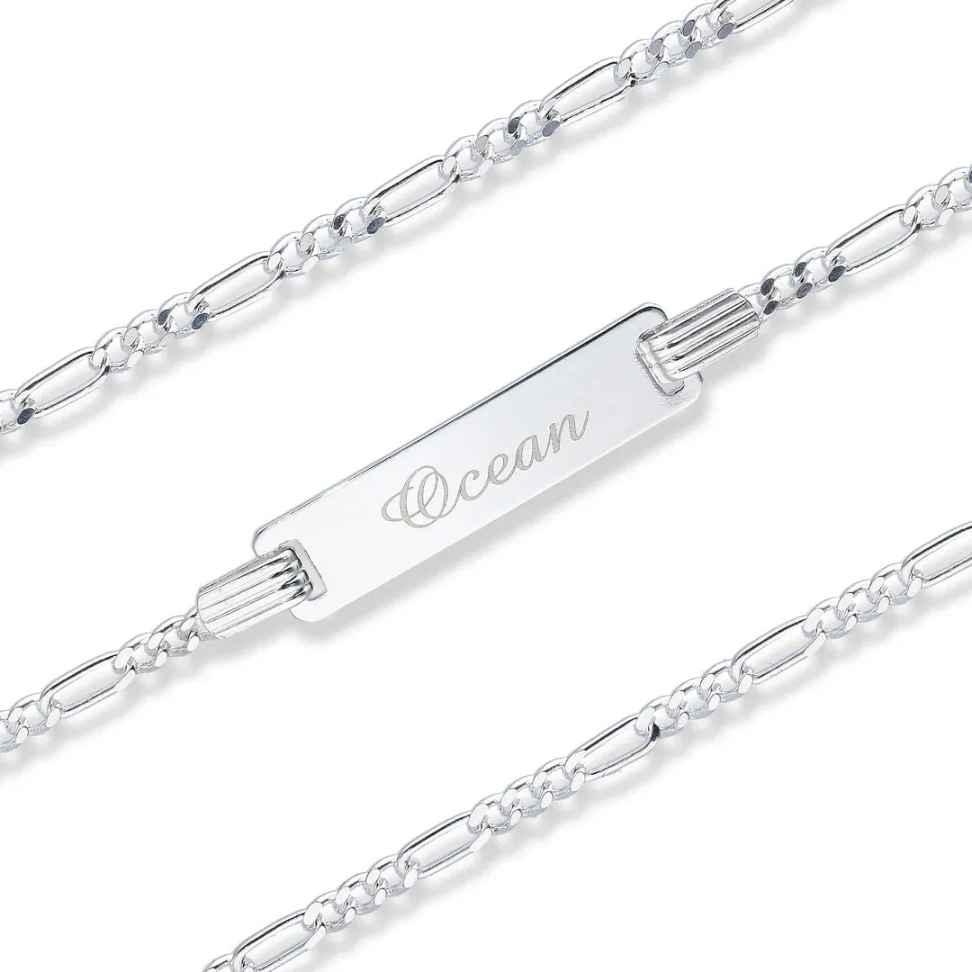 Children's Bracelets:  Sterling Silver Figaro ID Bracelets - Classic, Vintage Styling