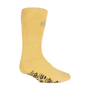 Childrens Minions Non Slip 2.3 Tog Thermal Slipper Socks with Grips
