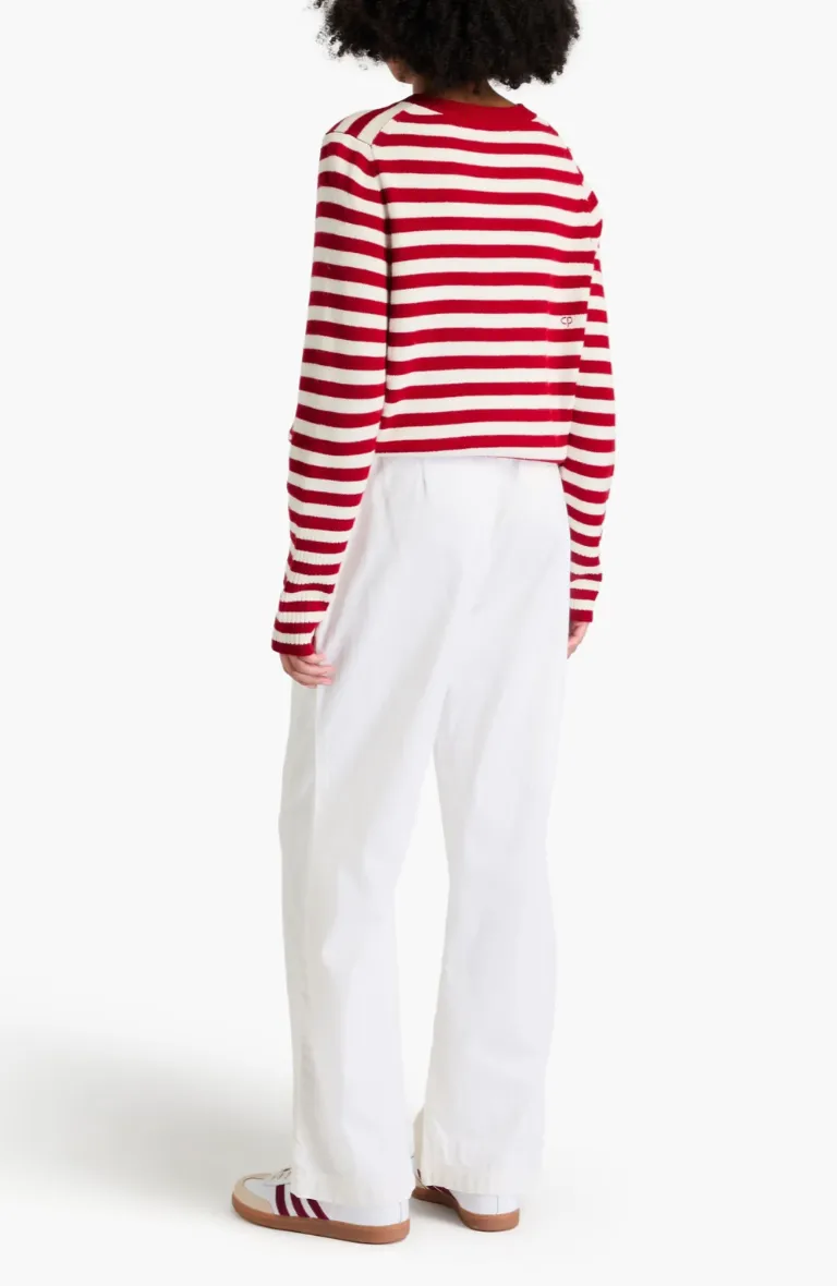 CHINTI & PARKER Wool & Cashmere Blend Striped Jumper SzL