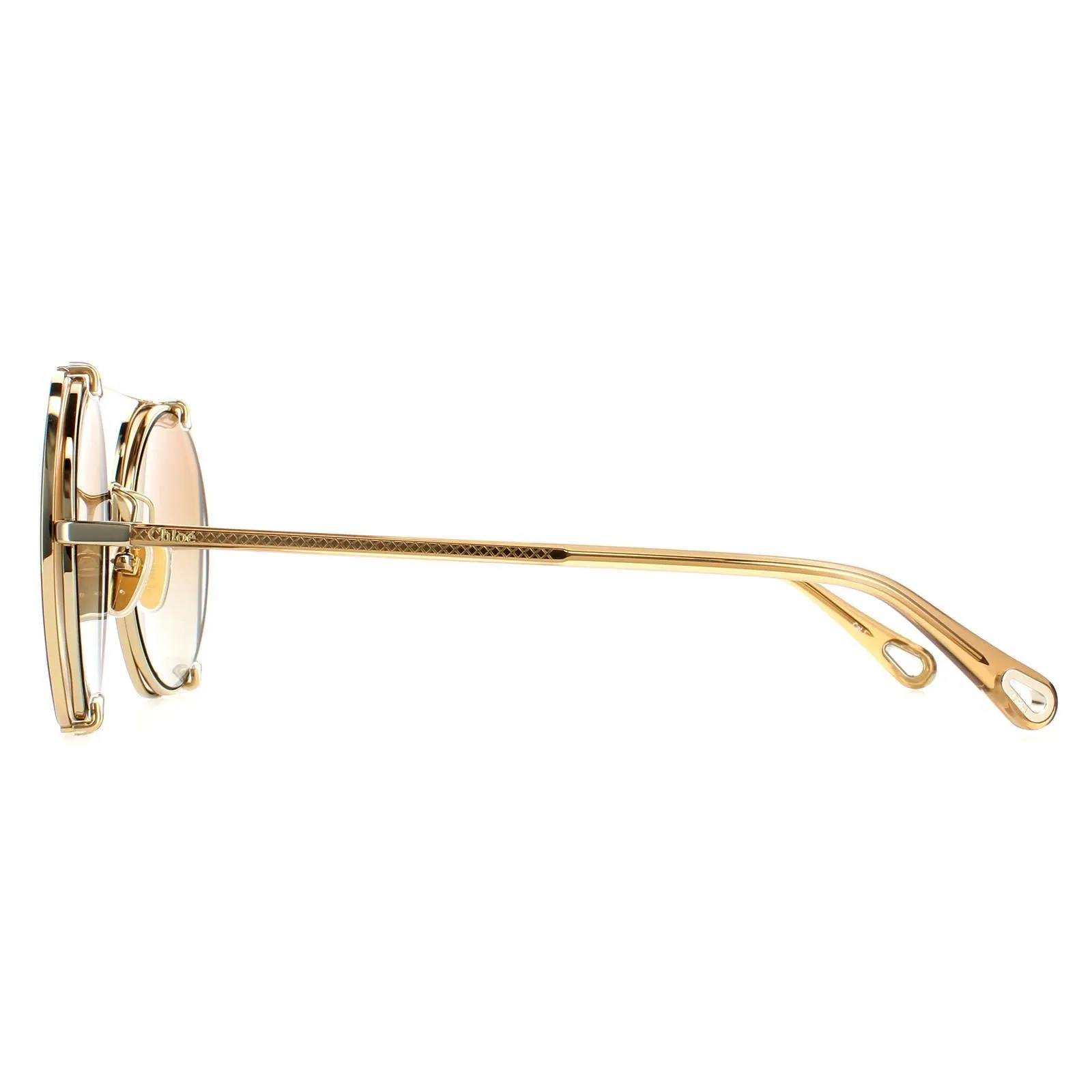 Chloe Sunglasses CH0042S 003 Gold  Orange Gradient
