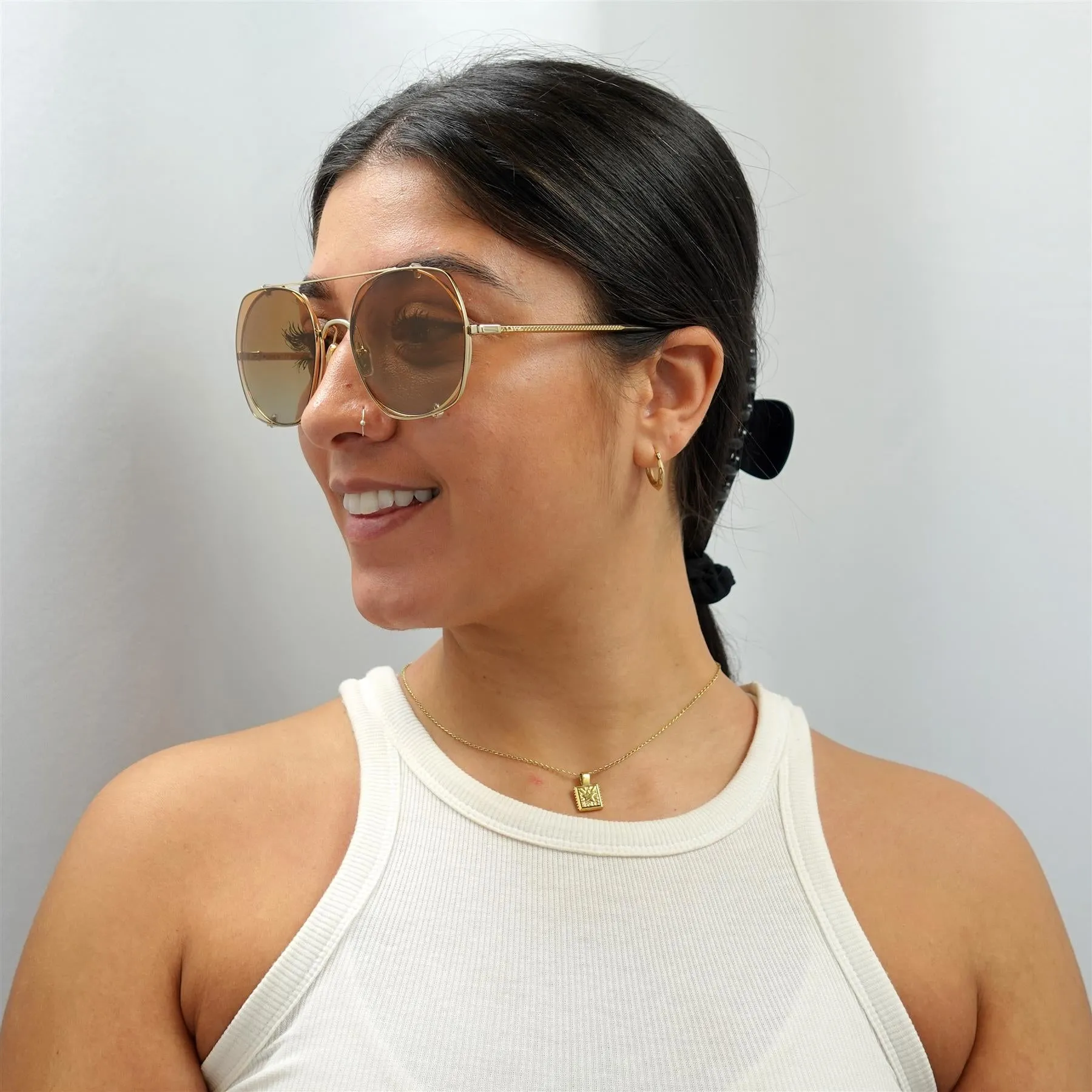 Chloe Sunglasses CH0042S 003 Gold  Orange Gradient