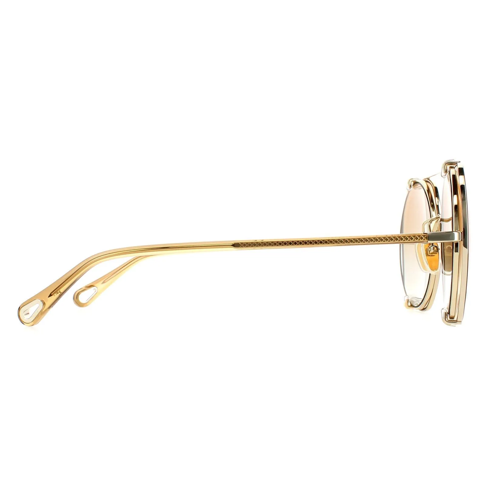 Chloe Sunglasses CH0042S 003 Gold  Orange Gradient