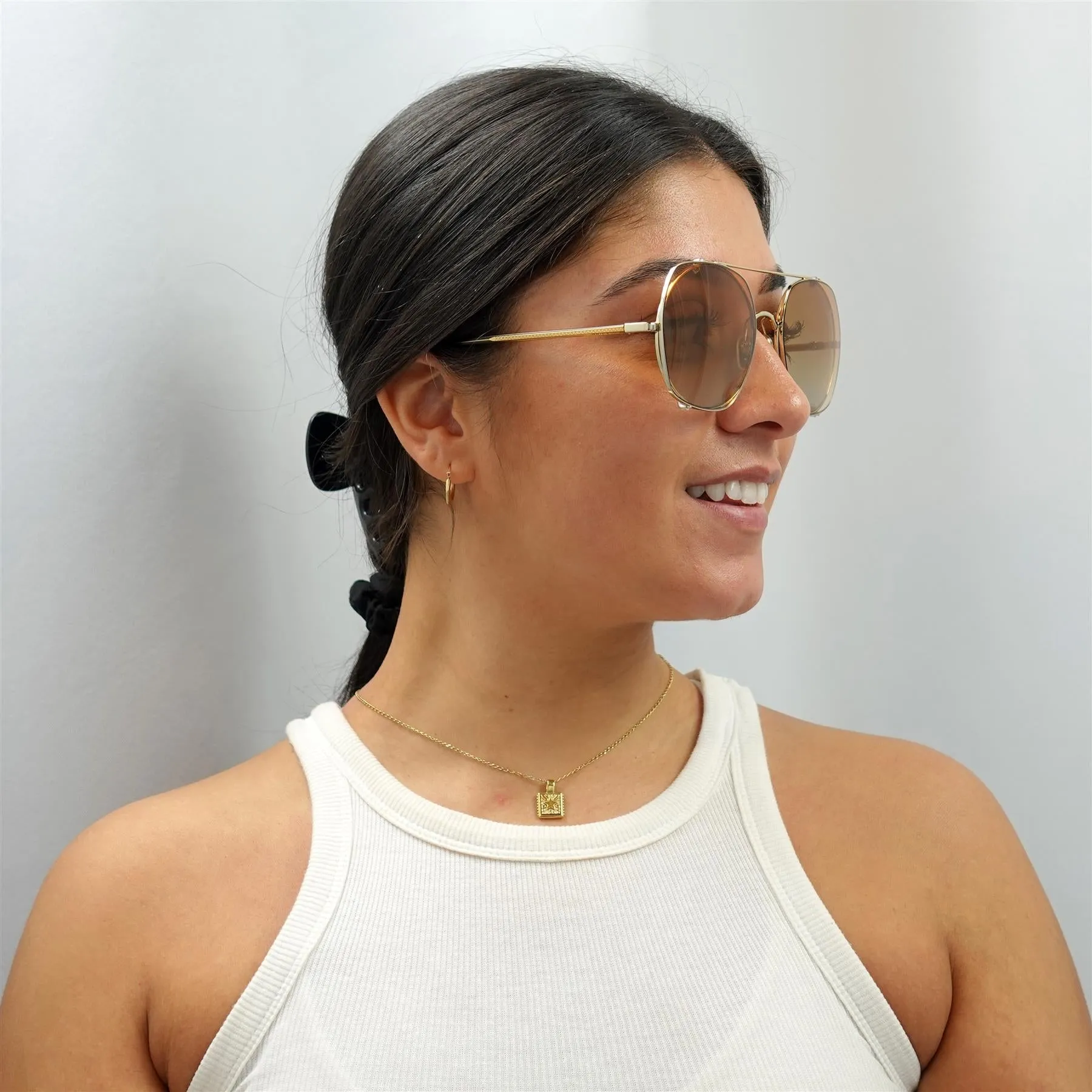 Chloe Sunglasses CH0042S 003 Gold  Orange Gradient