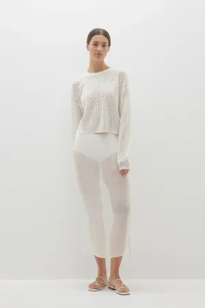 CHRISSY CABLE KNIT CROPPED SWEATER