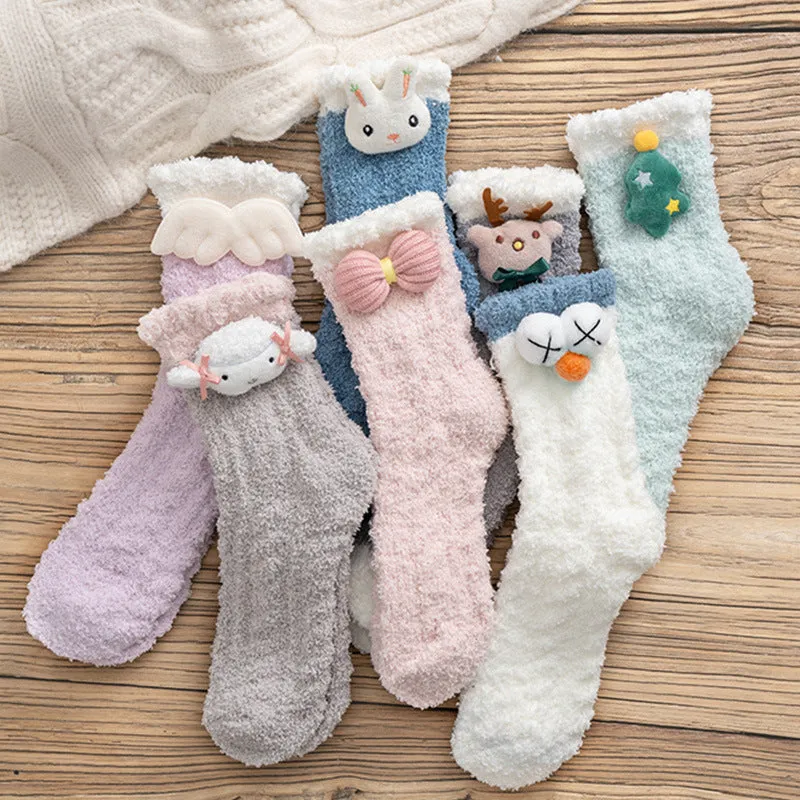 Christmas Super Soft Coral Fleece Socks