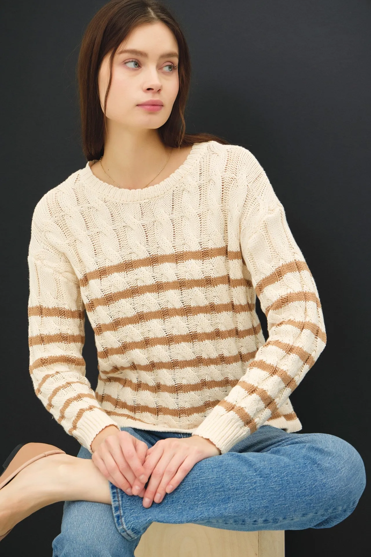 Chunky Knit Striped Sweater