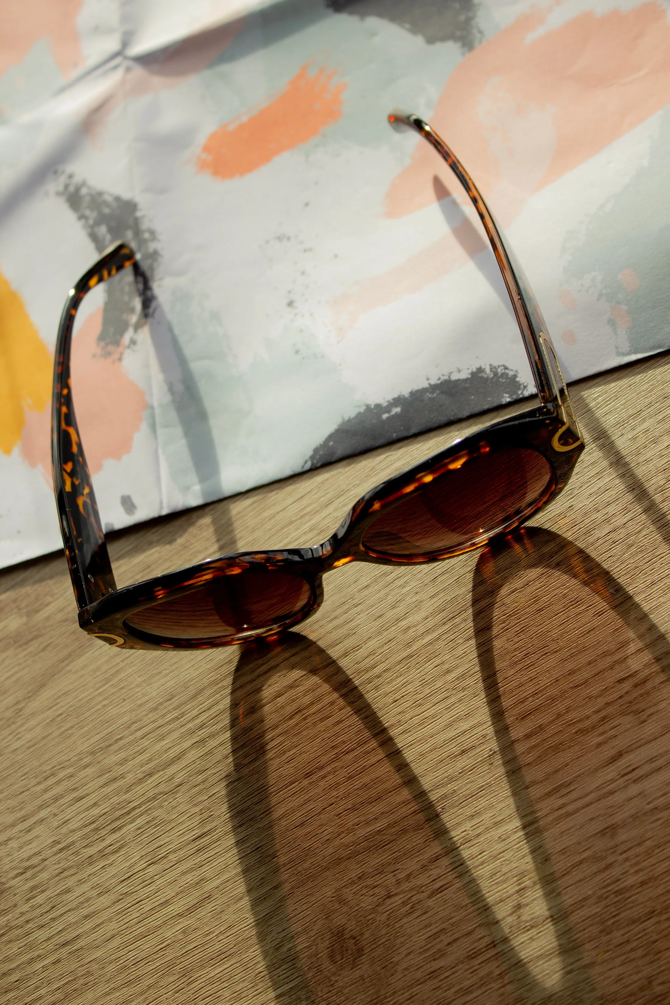 Circle Arm Detail Oversize Sunglasses