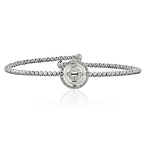 Circle Shaped Center Bangle Bracelet