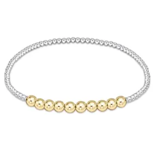 Classic Beaded Bliss 4mm Bead Bracelet - Mixed Metal