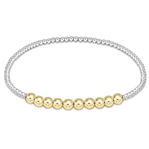 Classic Beaded Bliss 4mm Bead Bracelet - Mixed Metal