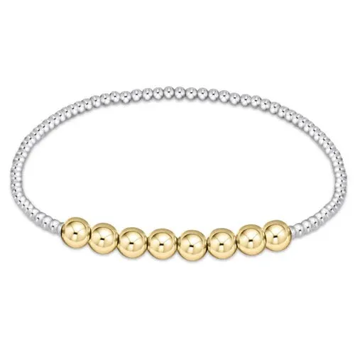 Classic Beaded Bliss 5mm Bead Bracelet - Mixed Metal
