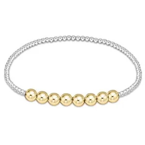 Classic Beaded Bliss 5mm Bead Bracelet - Mixed Metal