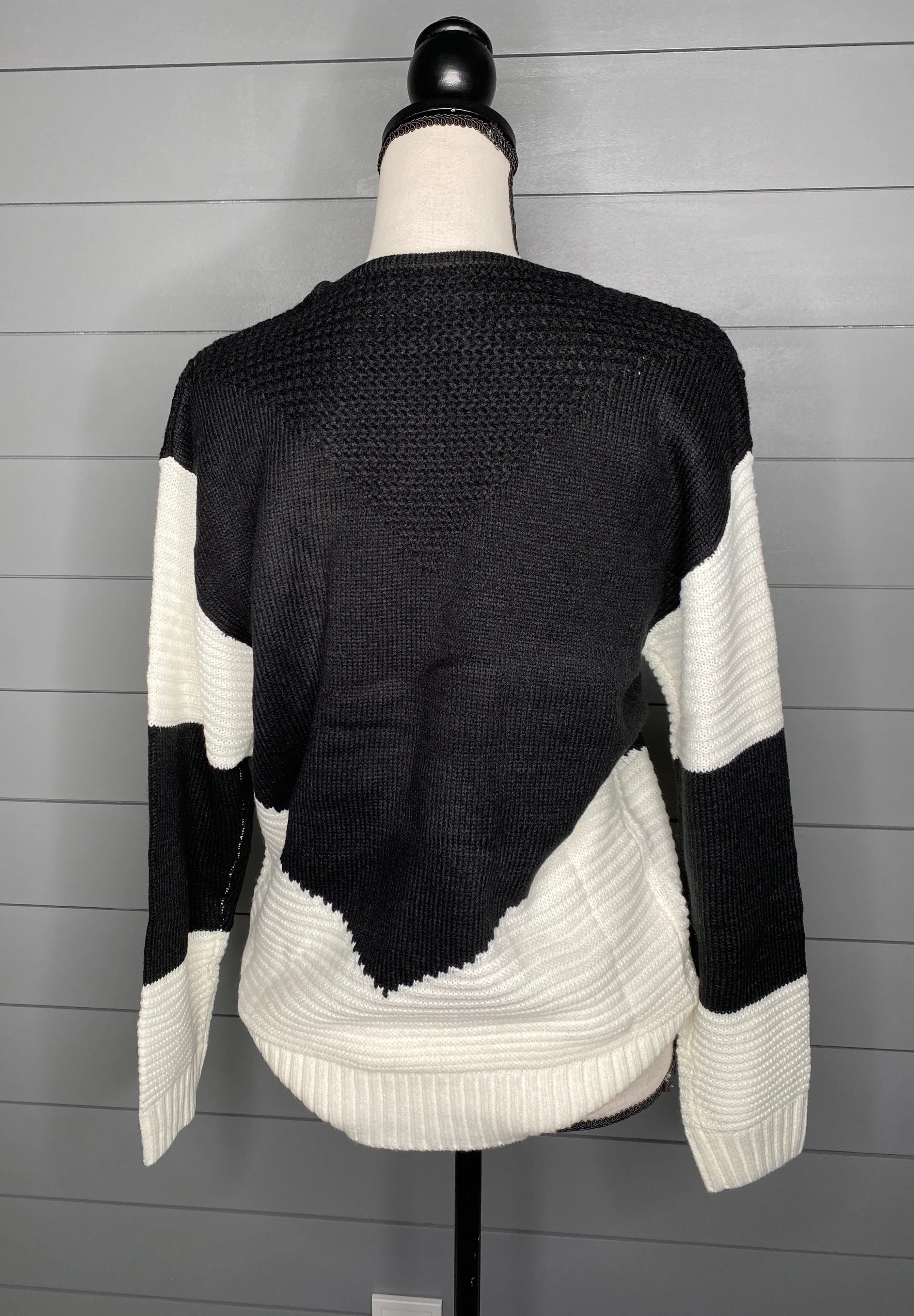 Classic Black And White Sweater