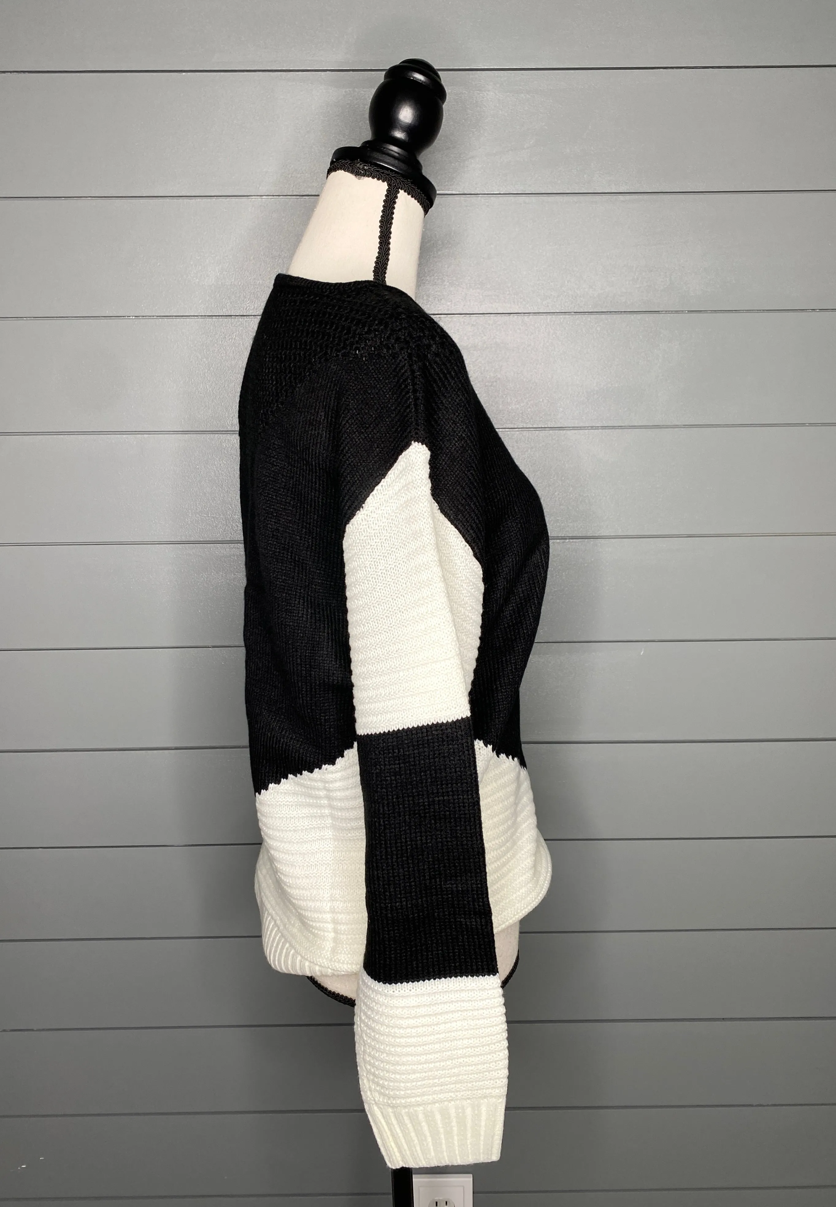 Classic Black And White Sweater