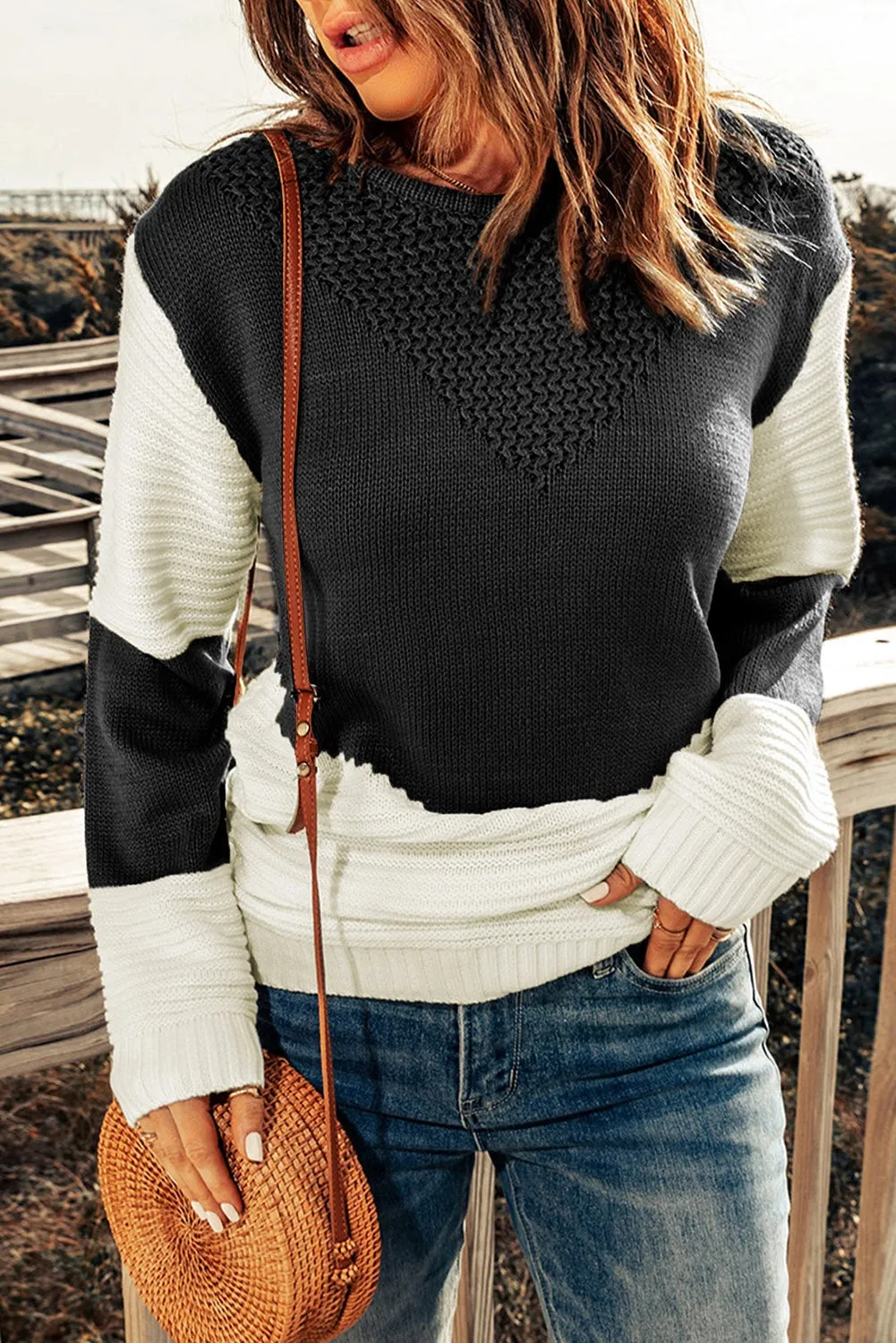 Classic Black And White Sweater