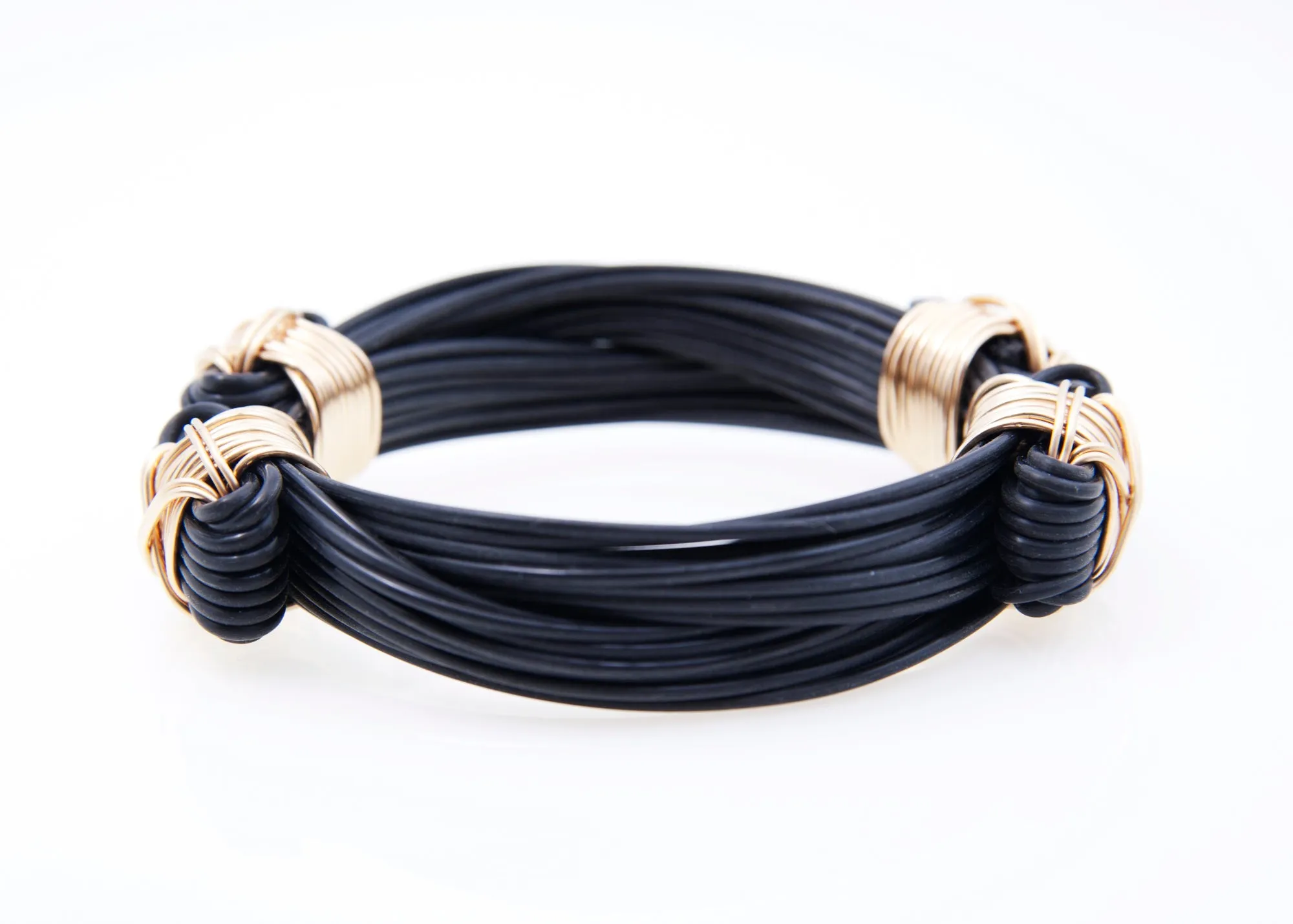 Classic Bracelet Synthetic Elephant Hair with 14k Gold Fill X-knots
