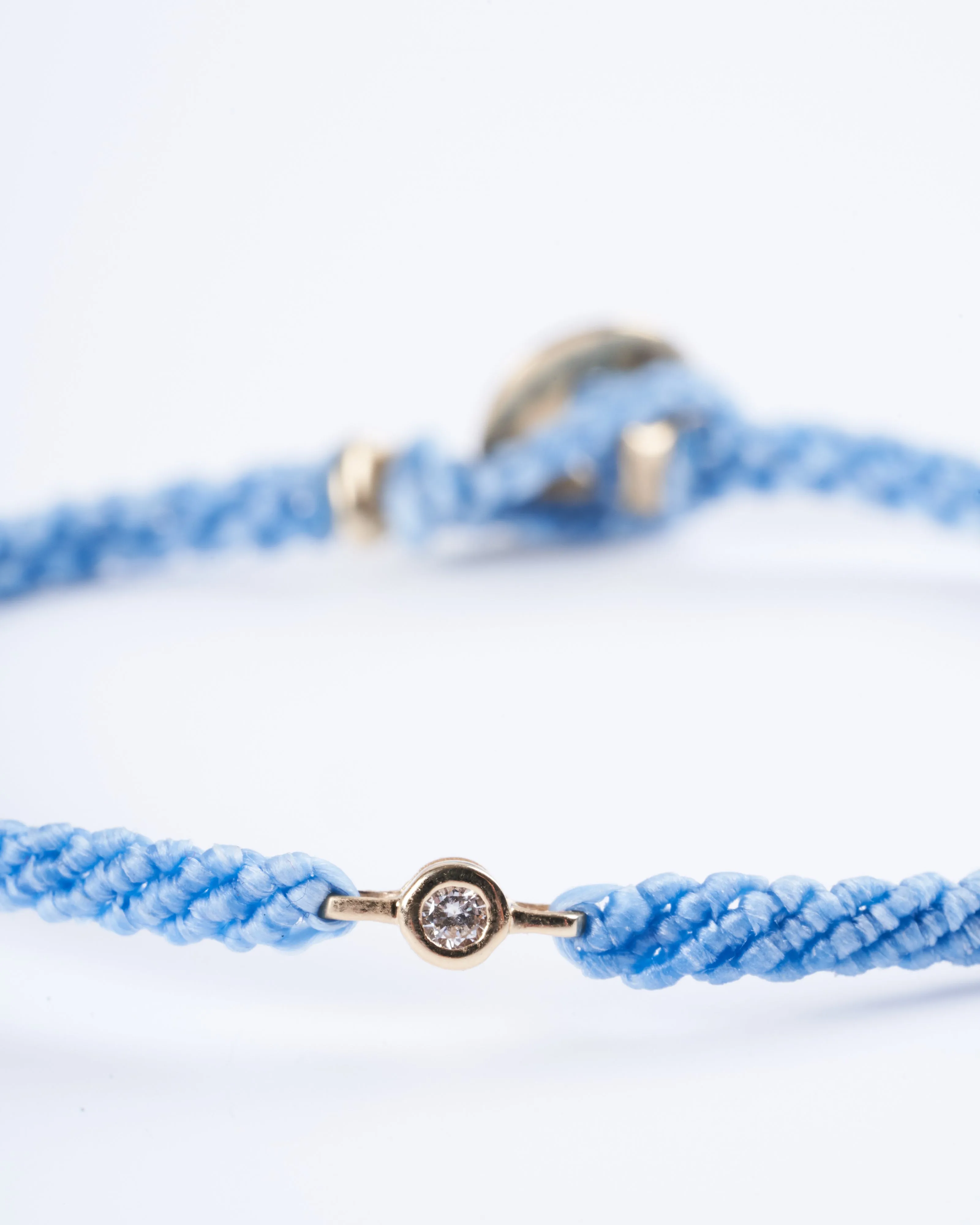classic diamond bracelet in tropical blue - gold