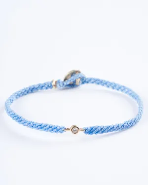 classic diamond bracelet in tropical blue - gold