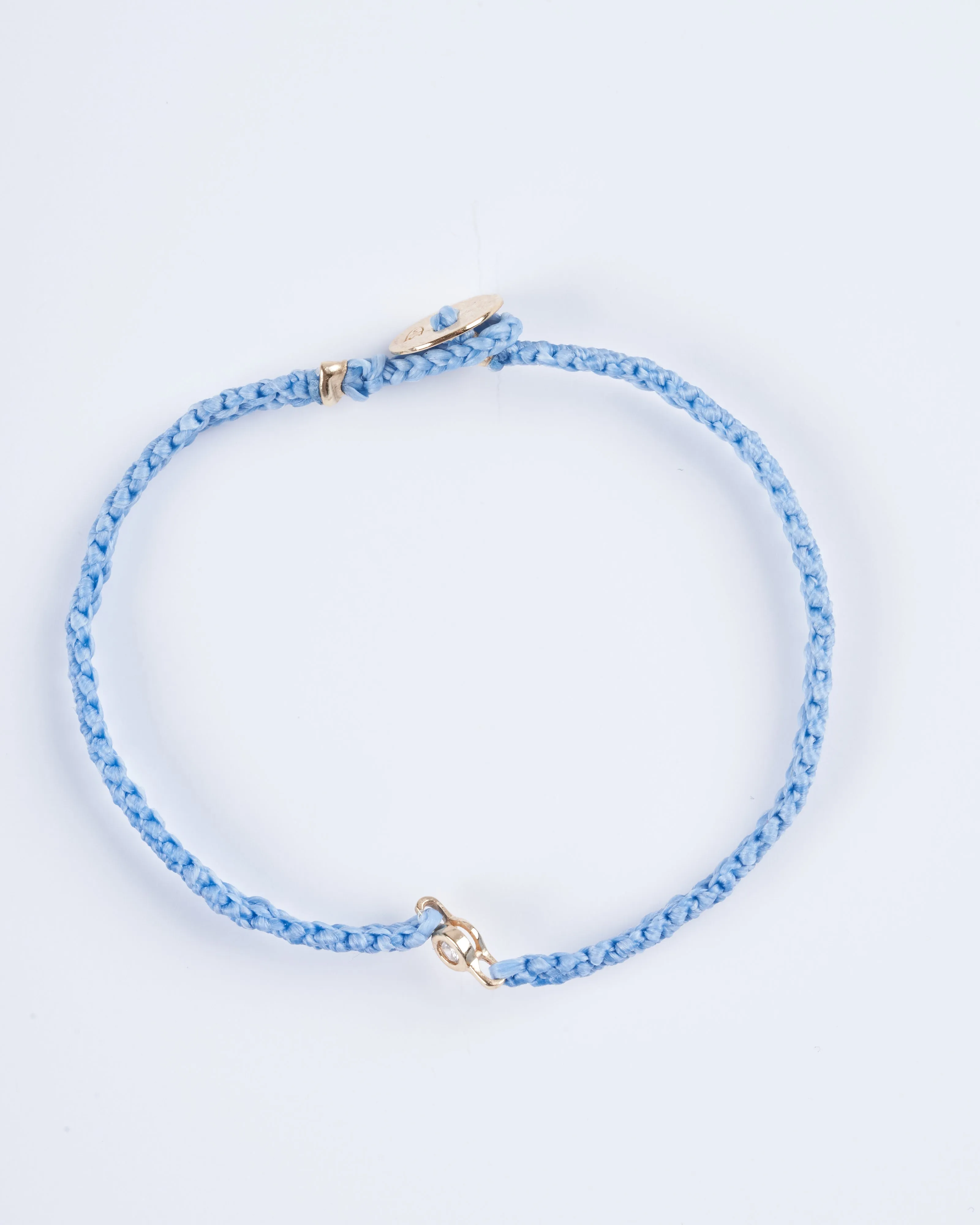 classic diamond bracelet in tropical blue - gold
