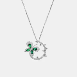 Classic Emerald Butterfly Necklace