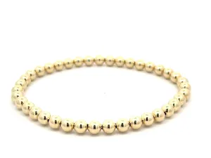 Classic Gold 5mm Bead Bracelet in 14K Yellow Gold