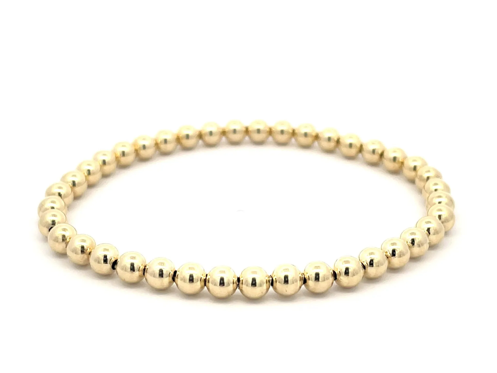 Classic Gold 5mm Bead Bracelet in 14K Yellow Gold
