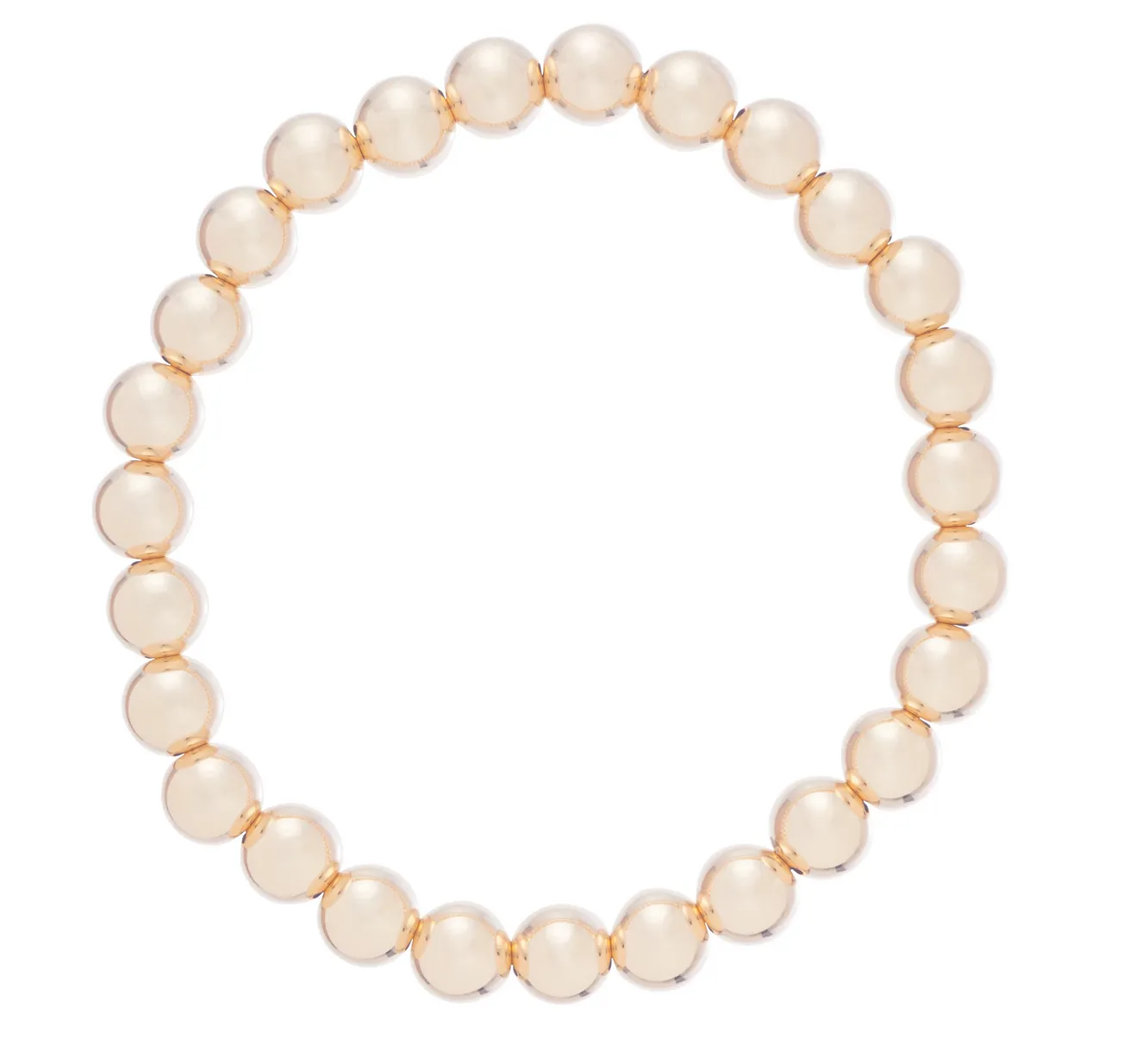 Classic Gold 7mm Bead Bracelet