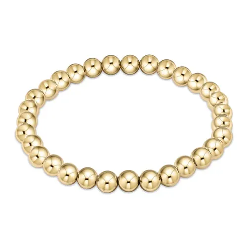 Classic Gold Beaded Bracelet 6mm