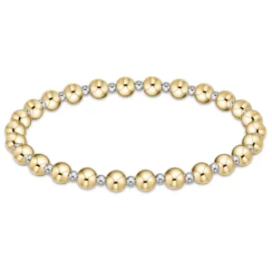 Classic Grateful Pattern 5Mm Bead Bracelet - Mixed Metal Bclgrapmxm5