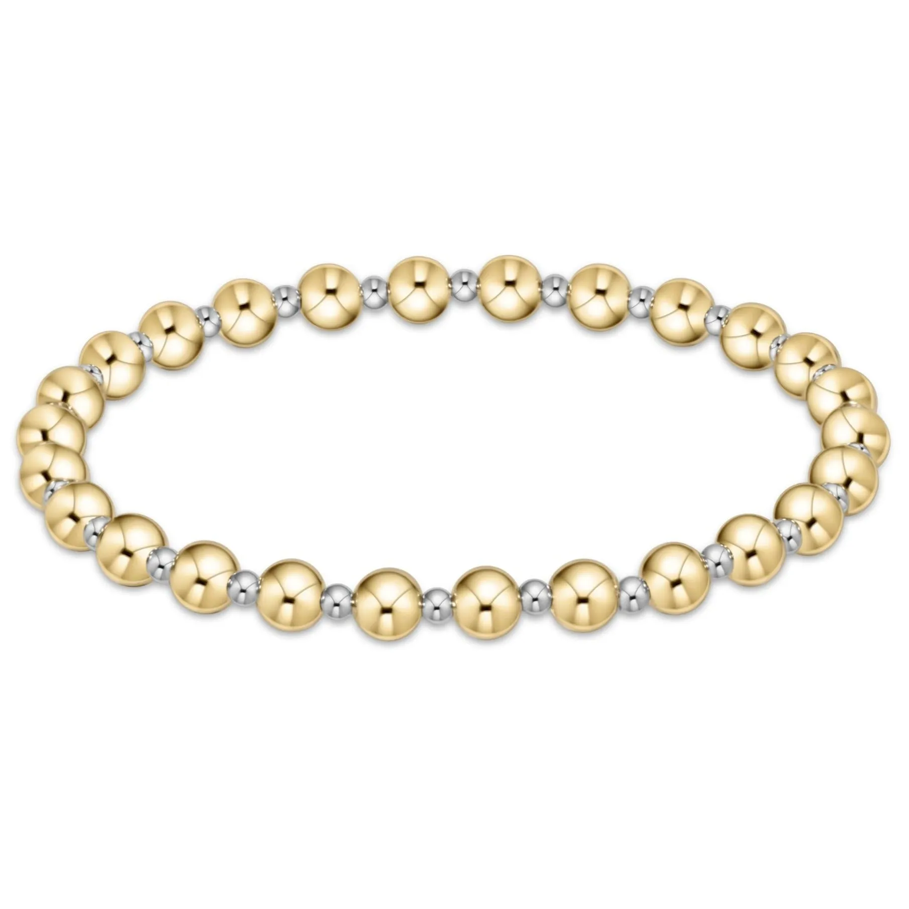 Classic Grateful Pattern 5Mm Bead Bracelet - Mixed Metal Bclgrapmxm5