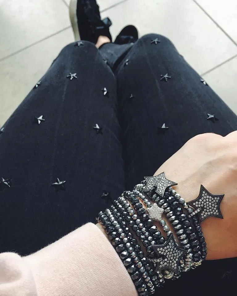 Classic Hematite & Pyrite Stack Bracelets