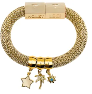 Classic Mesh Charm Bracelet - Sand and Sky