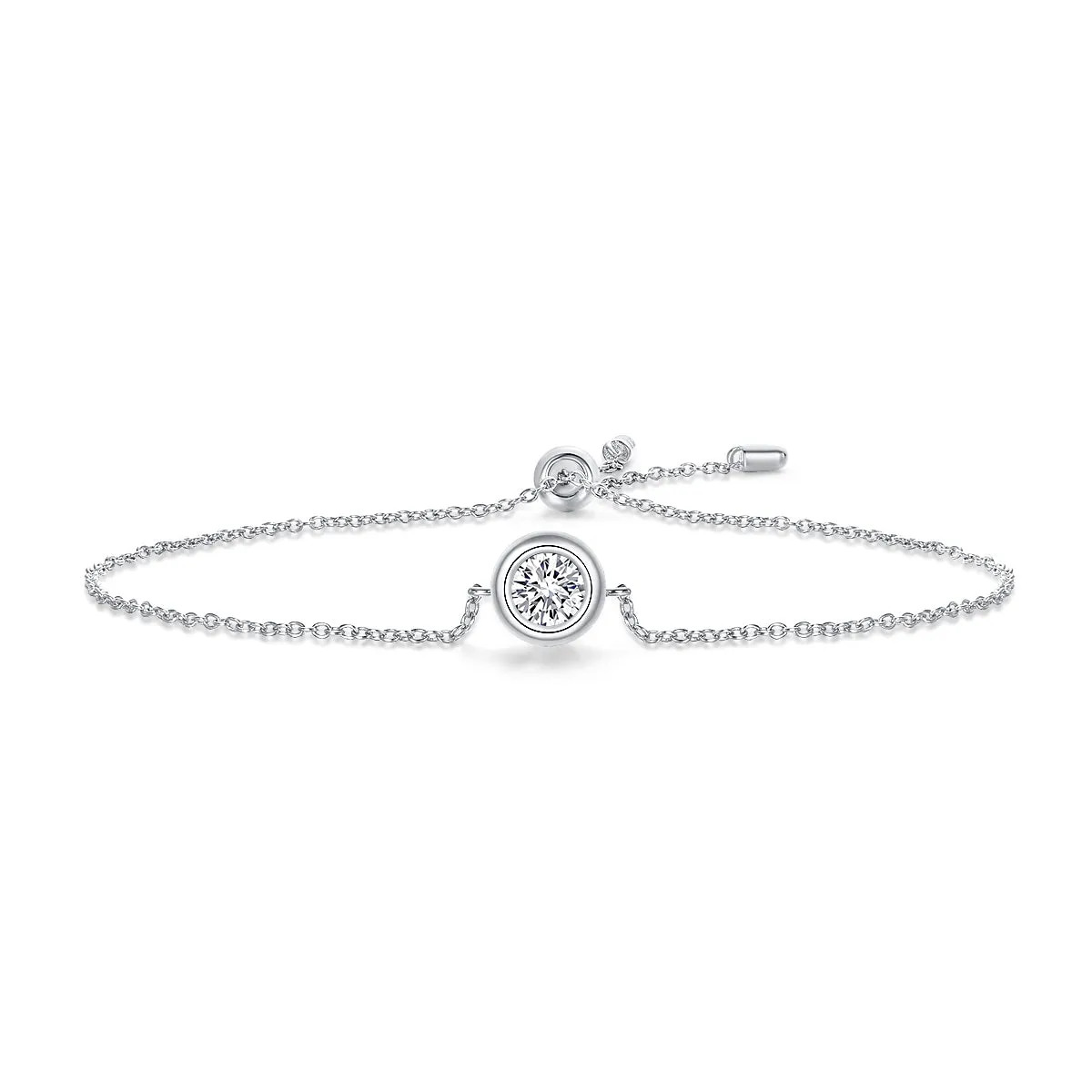 Classic Round Cut Moissanite Diamond Stud Earrings Bracelet Necklace Jewelry Sets