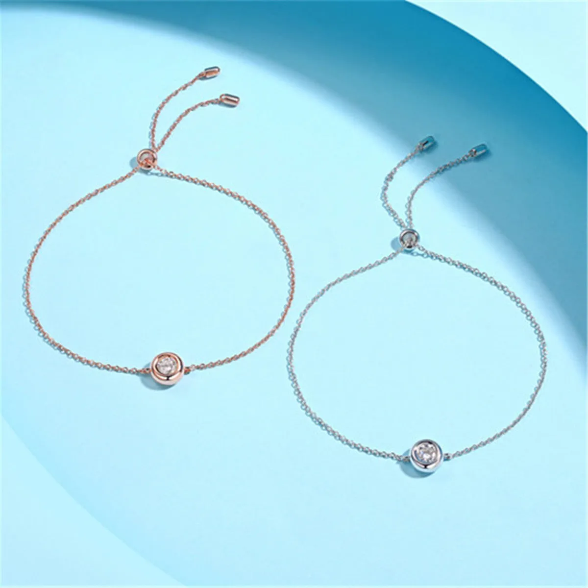 Classic Round Cut Moissanite Diamond Stud Earrings Bracelet Necklace Jewelry Sets