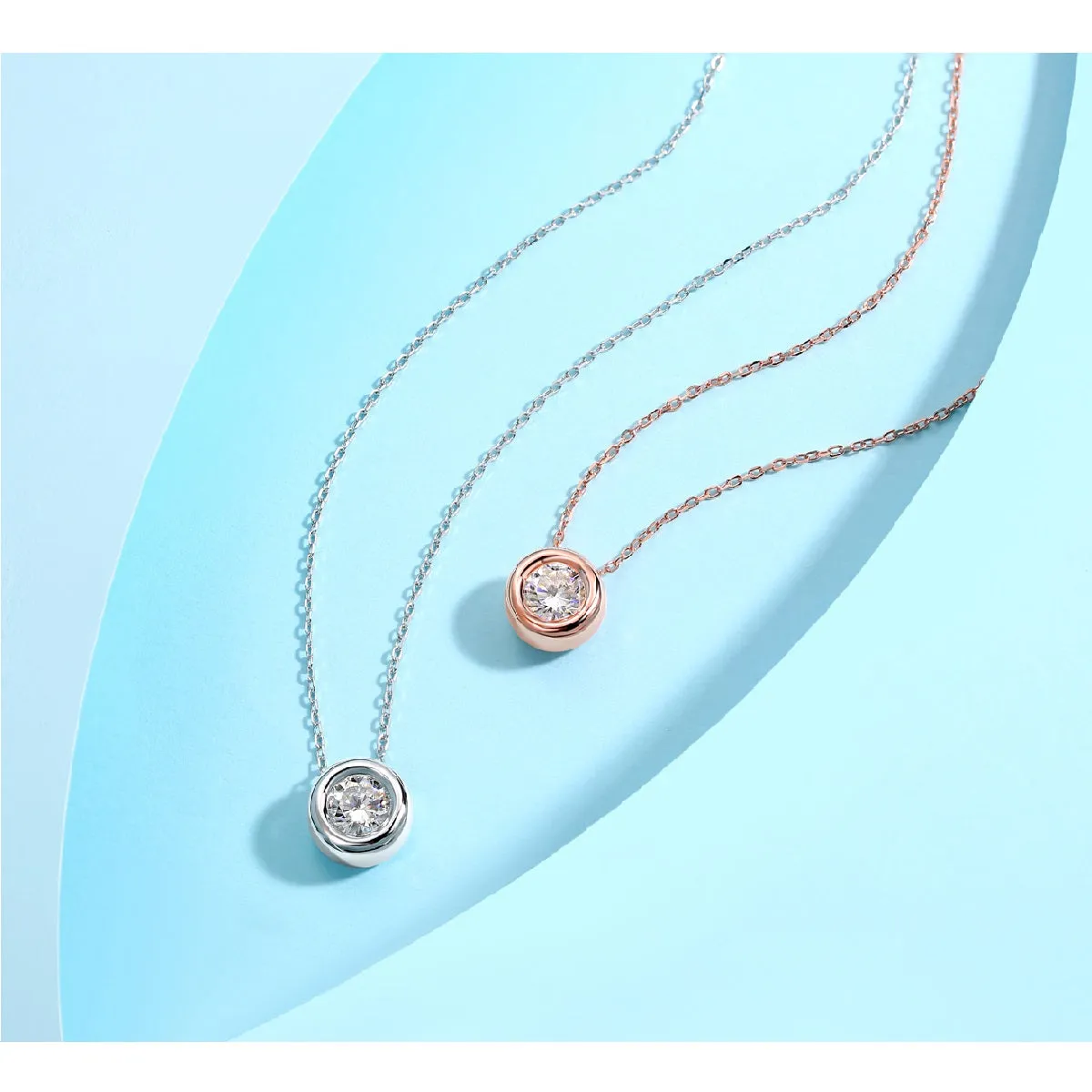 Classic Round Cut Moissanite Diamond Stud Earrings Bracelet Necklace Jewelry Sets