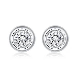 Classic Round Cut Moissanite Diamond Stud Earrings Bracelet Necklace Jewelry Sets