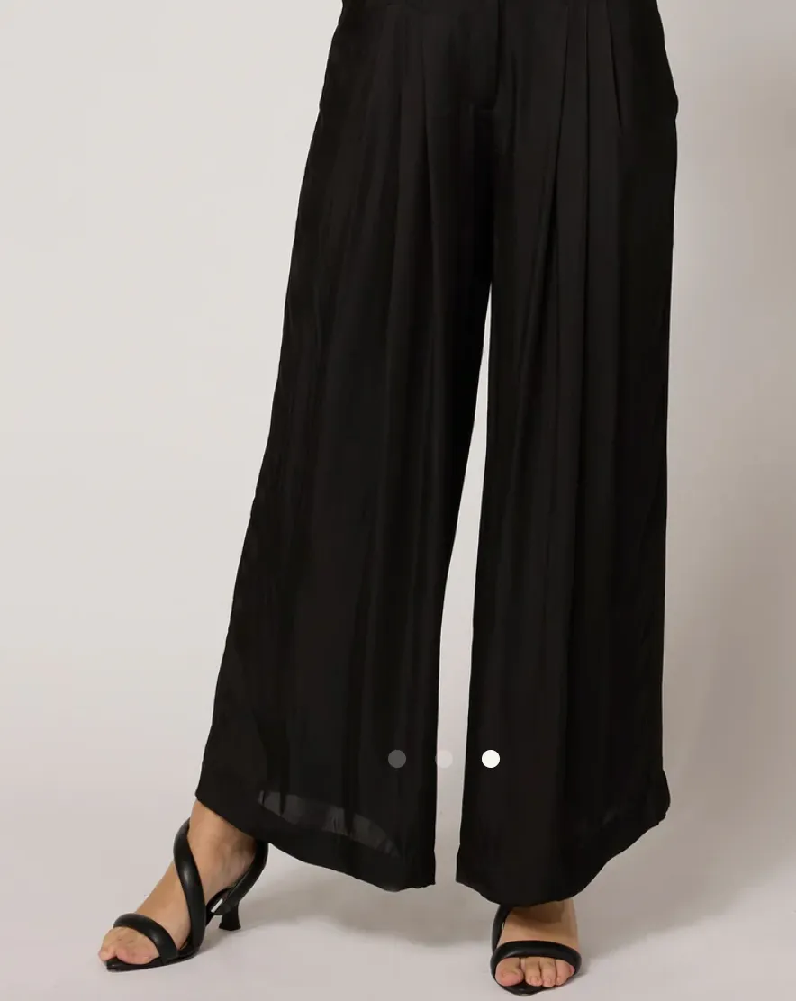 Cleobella - Milo Satin Modal Trouser - Black