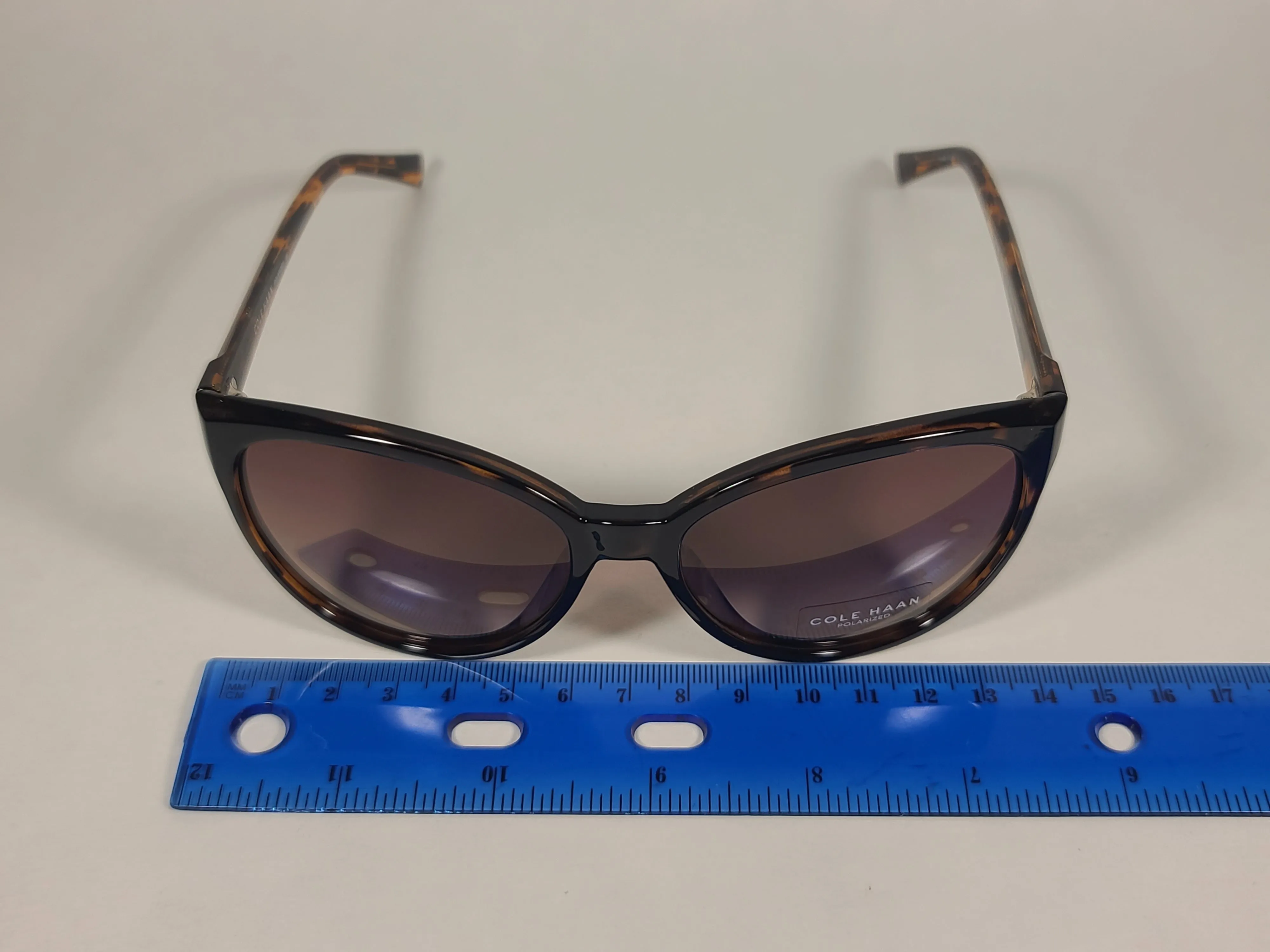 Cole Haan Cat Eye Polarized Sunglasses Brown Tortoise Frame Brown Gradient Lens CH7046 243 TORTOISE/BROWN GRADIENT
