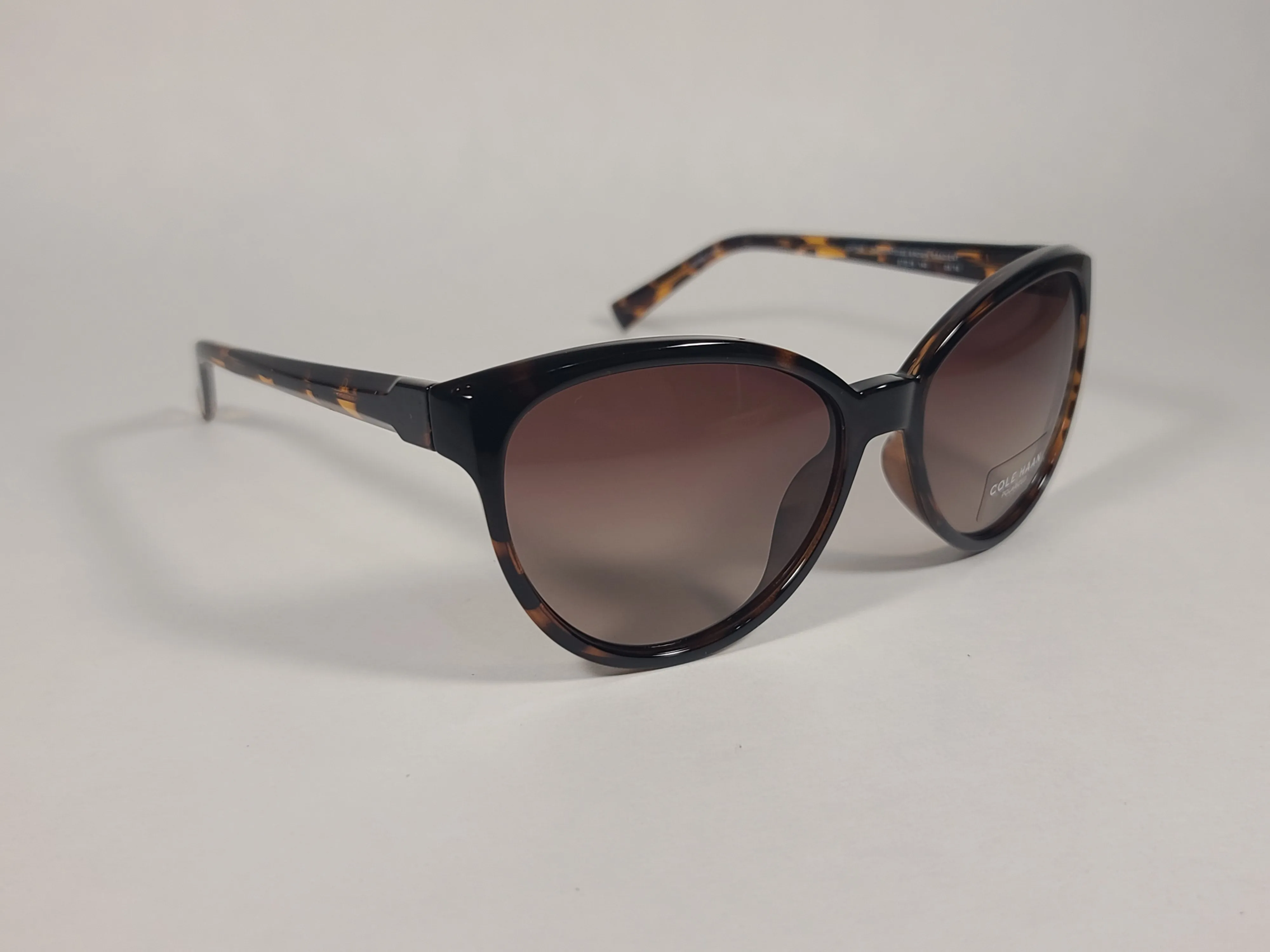 Cole Haan Cat Eye Polarized Sunglasses Brown Tortoise Frame Brown Gradient Lens CH7046 243 TORTOISE/BROWN GRADIENT