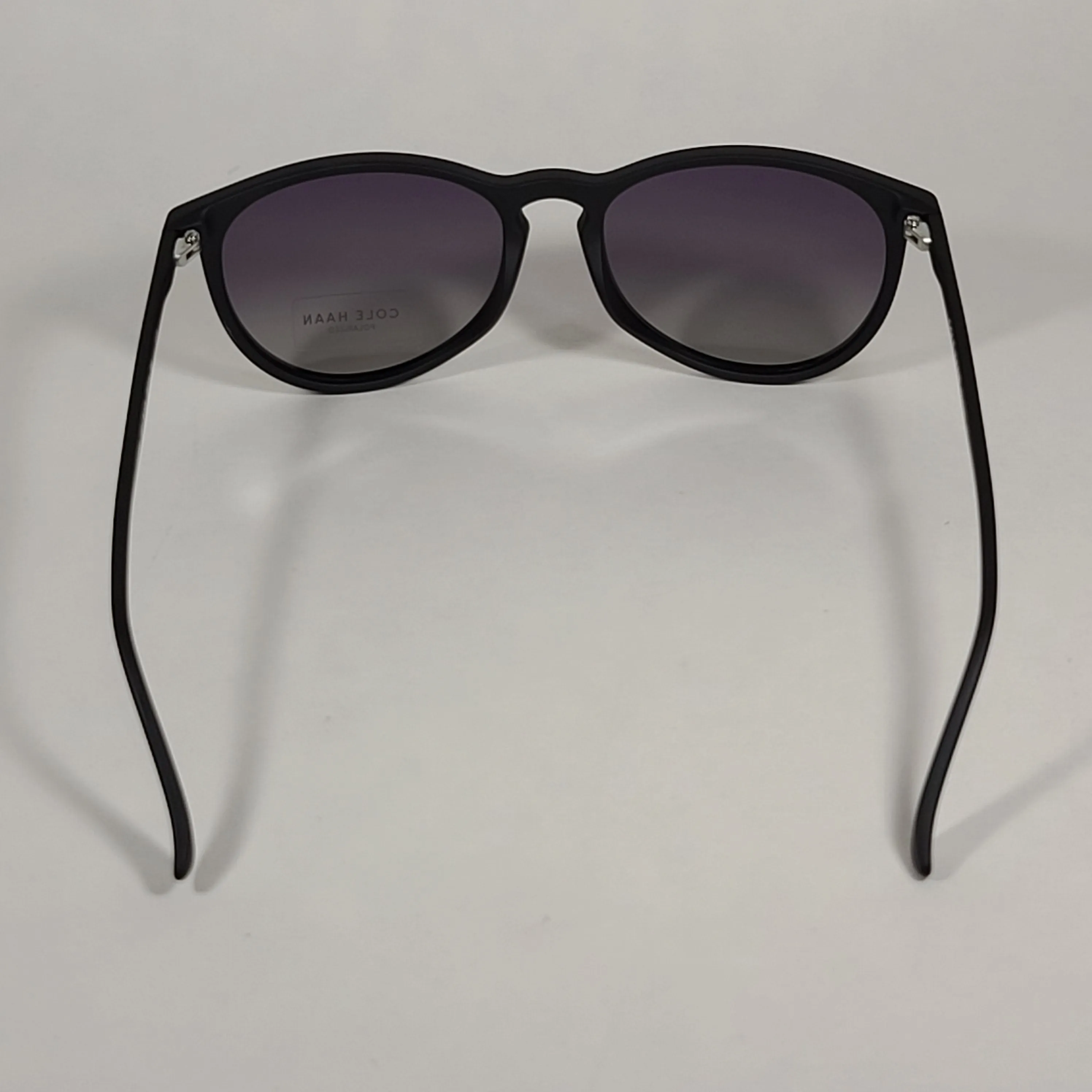 Cole Haan CH8502 001 Polarized Key Hole Sunglasses Matte Black Frame Smoke Gradient Lens