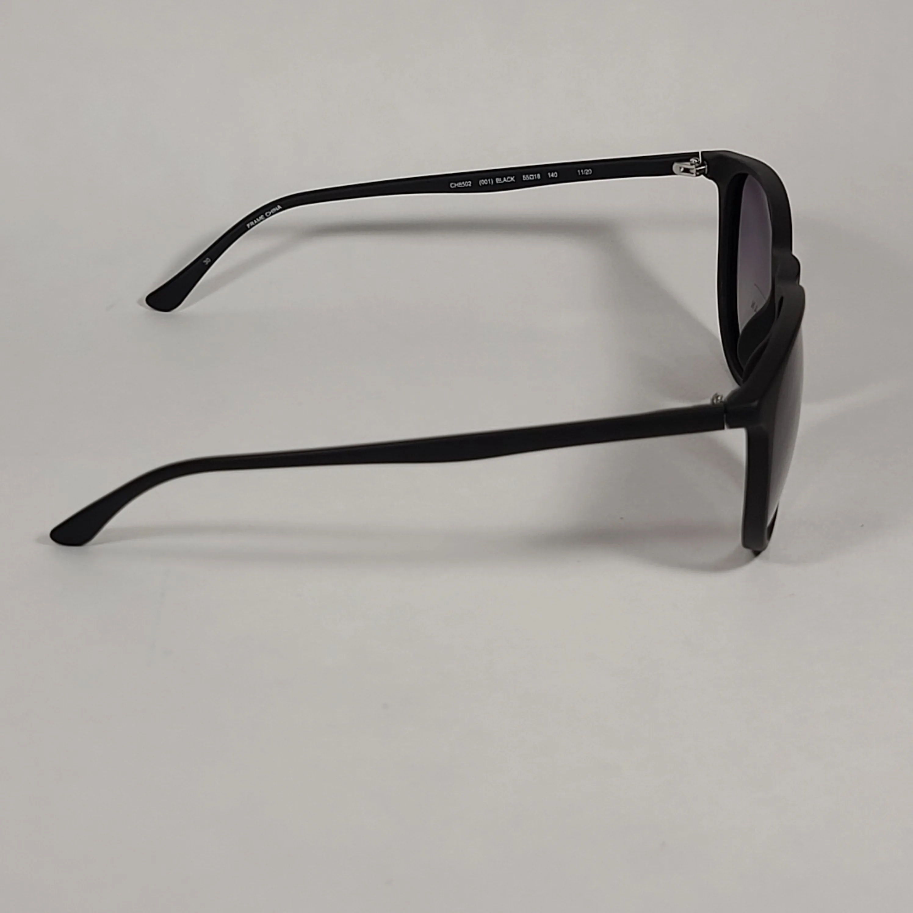 Cole Haan CH8502 001 Polarized Key Hole Sunglasses Matte Black Frame Smoke Gradient Lens