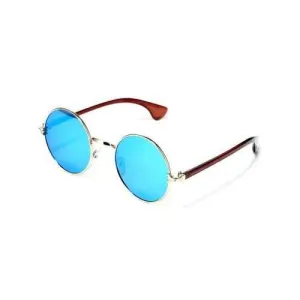 Colorful Mirrored Street Snap Sunglasses - Blue