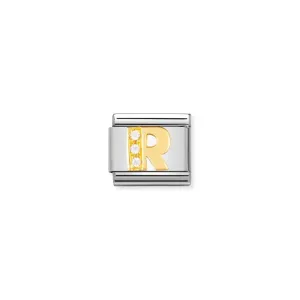 Composable Gold Zirconia Letter R Link - 030301/18