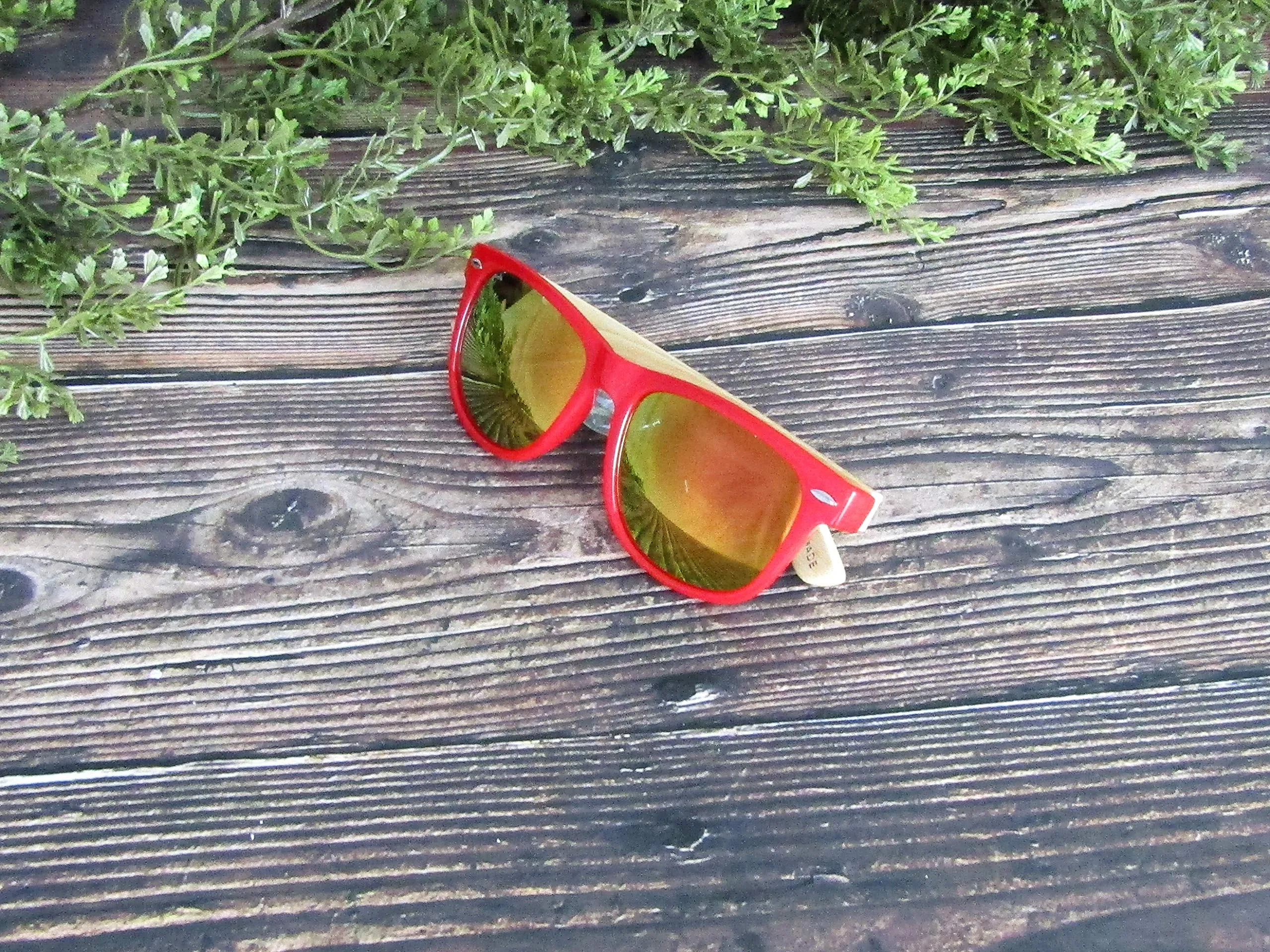 Copy of Bamboo Wood Sunglasses for Men and Women, Unisex Colored Wooden Sunglasses