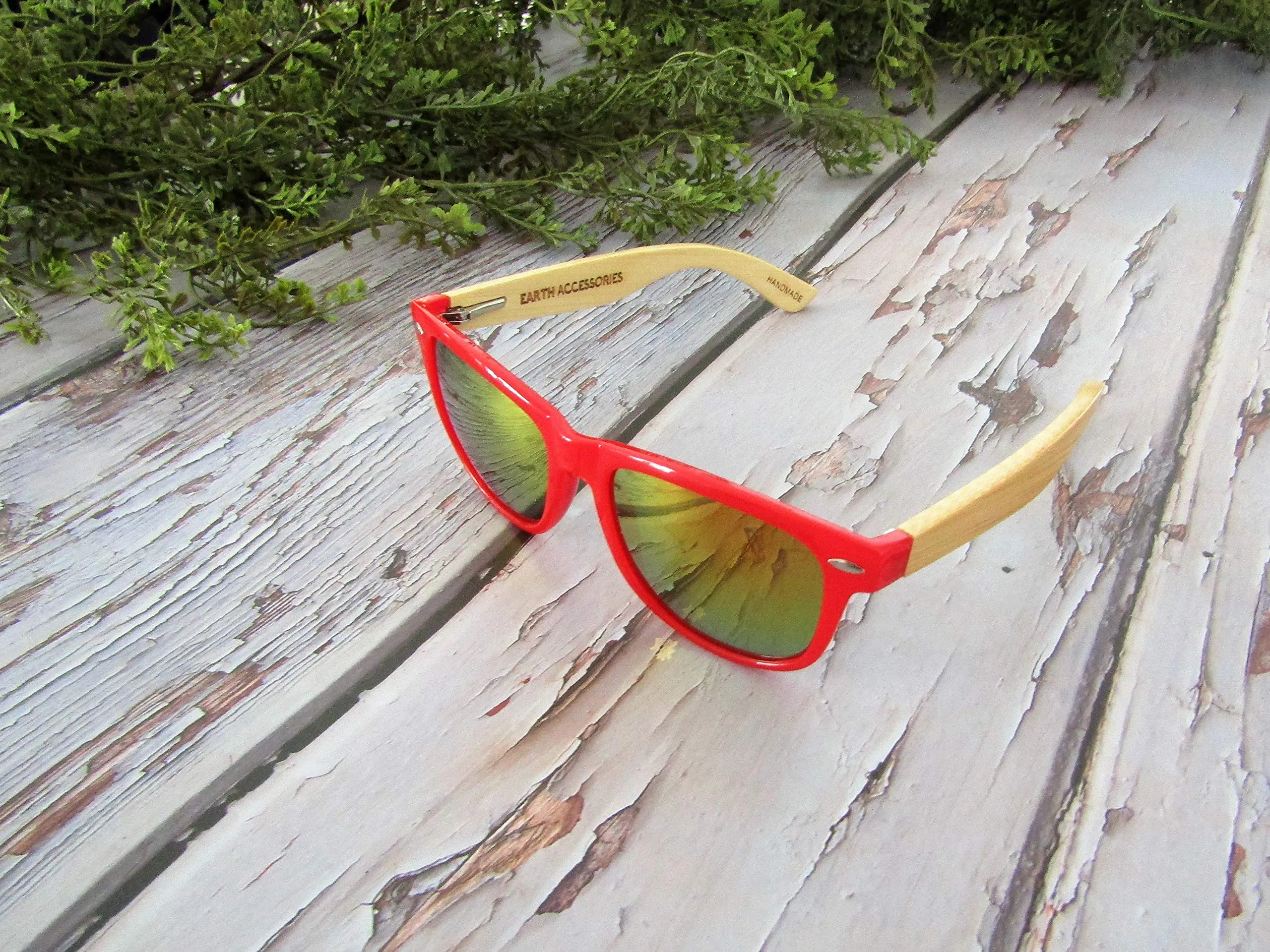 Copy of Bamboo Wood Sunglasses for Men and Women, Unisex Colored Wooden Sunglasses