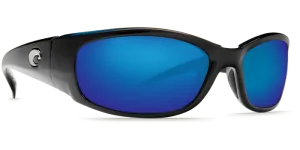 Costa Del Mar Hammerhead Black Frame Polarised Sunglasses - Blue Mirror Lense 400G
