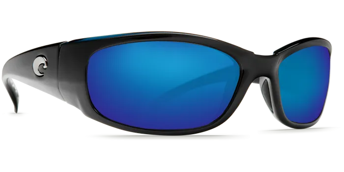 Costa Del Mar Hammerhead Black Frame Polarised Sunglasses - Blue Mirror Lense 400G