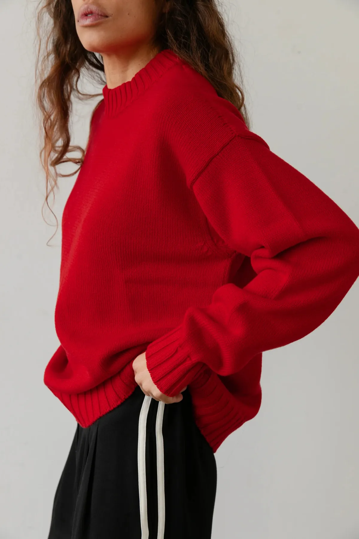Cotton Cashmere Crewneck Sweater