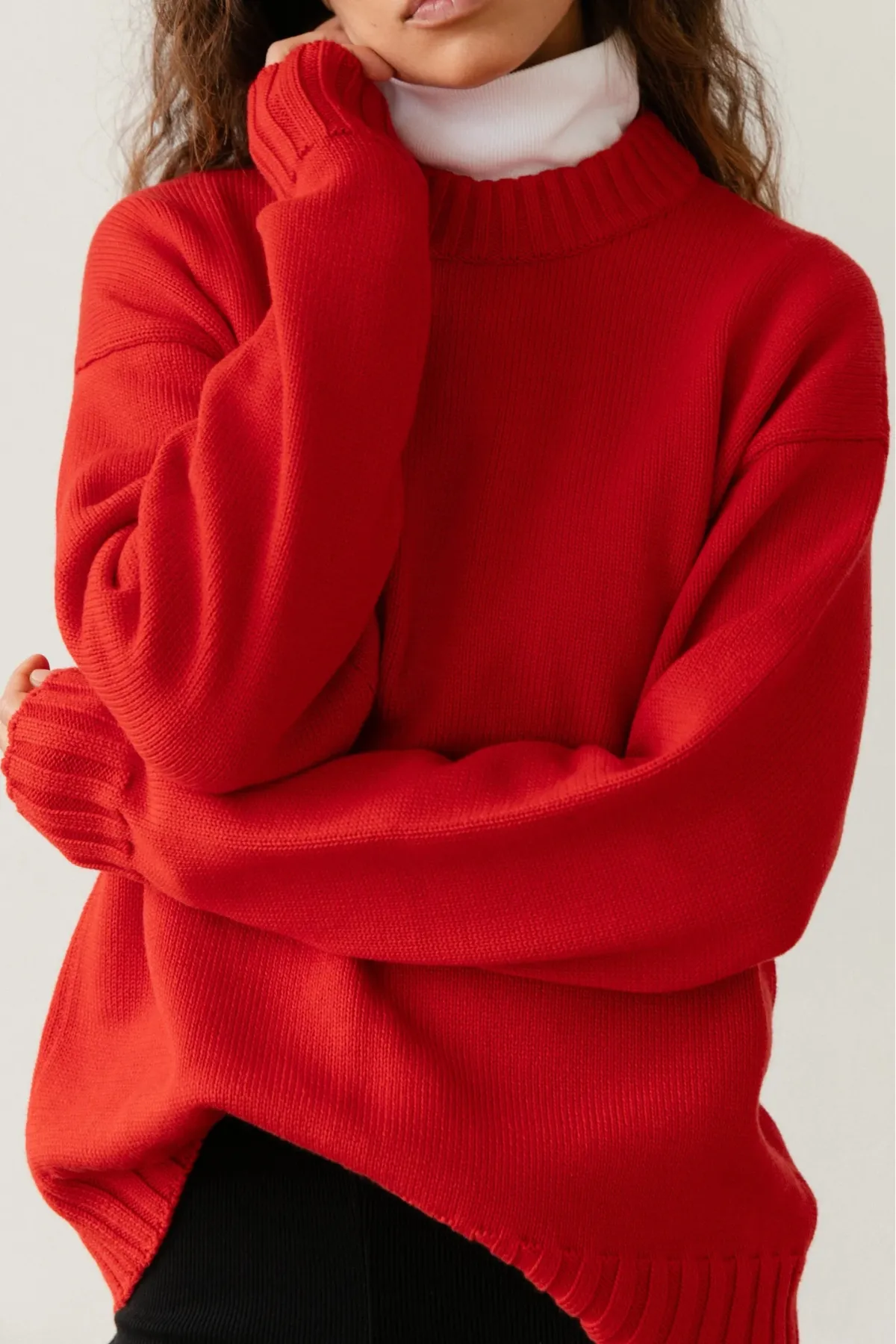 Cotton Cashmere Crewneck Sweater